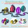 3Dgenius 4Pcs 3D Printed Dragon Eggs 2.76inch Dragon Eggs with 9.84inch Dragons Inside 3D Printed Toys Dragon Toys for Kid & Adults, Easter Home Decor, 4Pack3 view 4