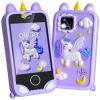 Kids Phone - Toddler Girl Toys for Age 3-10, Christmas Birthday Gifts for Girls, 2.8" Touchscreen Kids Smart Phone with Dual Cameras, Games, Music Player, 32GB Card, Toddler Learning Toys Cell Phone view 1