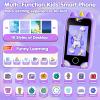 Kids Phone - Toddler Girl Toys for Age 3-10, Christmas Birthday Gifts for Girls, 2.8" Touchscreen Kids Smart Phone with Dual Cameras, Games, Music Player, 32GB Card, Toddler Learning Toys Cell Phone view 2