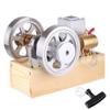 M90 Horizontal Hit & Miss Gasoline Engine Model - Metal Internal Combustion Engine with Hand Starter & Wood Base for Display & Education view 1