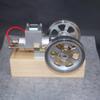 M90 Horizontal Hit & Miss Gasoline Engine Model - Metal Internal Combustion Engine with Hand Starter & Wood Base for Display & Education view 4