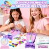2-in-1 Friendship Bracelet Making Kit, Arts and Crafts for Girls Ages 8-12, Jewelry Making KitDIY Travel Activity Toys Set, Christmas Birthday Gifts for 6 7 8 9 10 11 12 Year Old Teen Girls (Purple) view 2