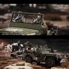 Authticar RC Crawler, 1:14 Scale Willys Military Jeep, 2.4Ghz 4WD Off Road Rock Crawler with 45 Climb, Alloy Chassis/Drivetrain, Dual-Speed Transmission, Functional Winch, LED for Adult (Yellow) view 3