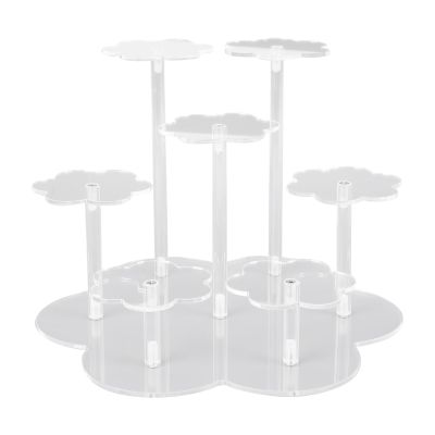 Acrylic Display Stand Durable Figures Cupcake Organizer Decor Desktop (Transparent)