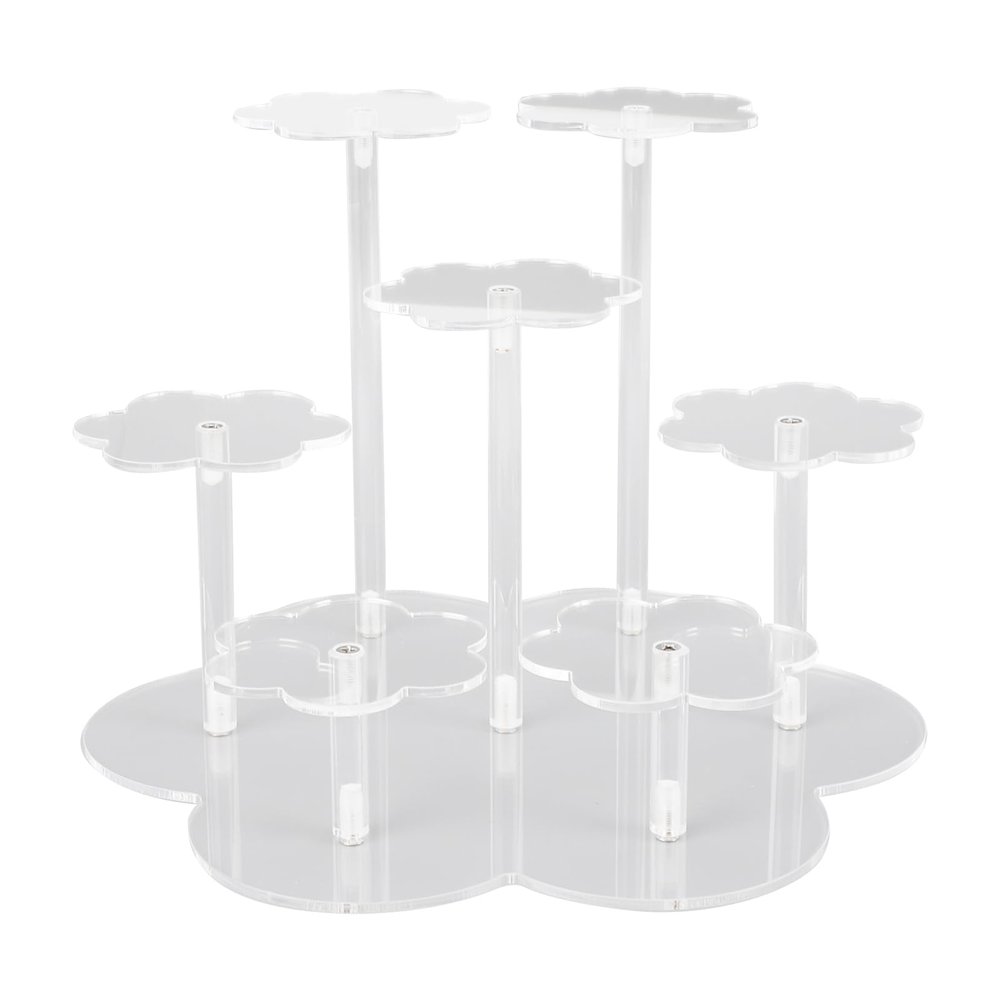 Acrylic Display Stand Durable Figures Cupcake Organizer Decor Desktop (Transparent)