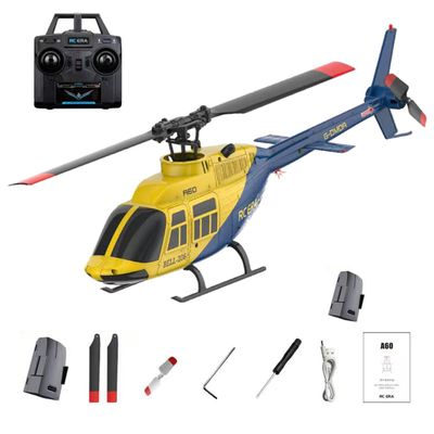 SkyPlayoRC RC ERA A60 Mini Bell206 RC Helicopter, 6-Channel Gyro Stabilized Aircraft with Altitude Hold & One-Key Takeoff, Indoor Outdoor Remote Control Airplane for Teens & Adults
