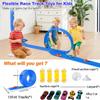 15 Ft Flexible Race Car Track for Kids, Rolls Up Portable Race Tracks with 6 Car & Suction Cups, Compatible with Hot Wheels and Diecast 1/64th Cars, Birthday Gifts for Boys Girls view 2
