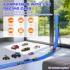 15 Ft Flexible Race Car Track for Kids, Rolls Up Portable Race Tracks with 6 Car & Suction Cups, Compatible with Hot Wheels and Diecast 1/64th Cars, Birthday Gifts for Boys Girls view 4