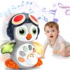 Autumety Crawling Musical Penguin Baby Toys with Music, Infant Tummy Time Toys for Babies 0 3 6 9 12-18 36 Months Newborn Devolopment Toddler Boy Girl Age 1 2 3 Year Old Christmas 1st Birthday Gifts view 1