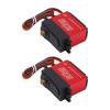 20KG Digital Servo High Torque Full Metal Gear Waterproof 25T Servo Arm for 1/10 1/8 Scale RC Cars Red Aluminum Alloy 40x20x40.5mm 2 Sets view 2