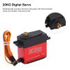 20KG Digital Servo High Torque Full Metal Gear Waterproof 25T Servo Arm for 1/10 1/8 Scale RC Cars Red Aluminum Alloy 40x20x40.5mm 2 Sets view 3