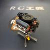 V8 1/10 Mini Internal Combustion Engine Model Static Display for RC Climbing Car Desktop Collector Gift view 3