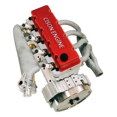 L4-175 OHV Inline Four-Cylinder Four-Stroke Water-Cooled Gasoline Engine Model Kit for RC Cars Ships Trucks DIY Build Adults