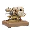 R90S 3.2CC Horizontally Opposed Twin-Cylinder Gasoline Engine Model - 4-Stroke Motorcycle Engine with Wood Base for Display & Collectors view 3