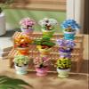 9 Set Mini Bonsai Tree Micro Building Set Building Toy Plant Cherry Tree Flower Collection Decor for Home Desk Greenery Decoration Building Blocks DIY Creative Gifts view 4