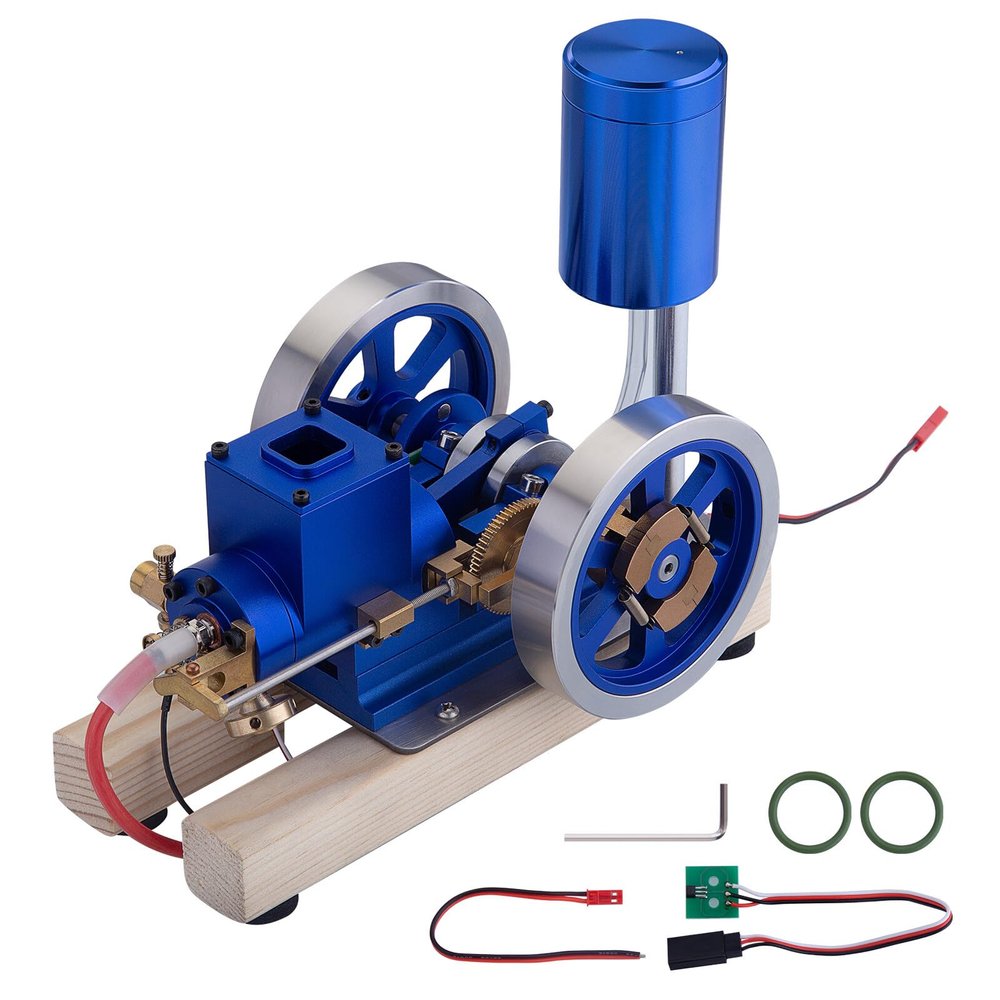Hit and Miss Engine Model - Water Cooled Gasoline Internal Combustion Engine with Base for Display & Collection
