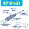 Rechargeable Shark LED Flashlight for Kids - Brave Silicone Animal Toy, Eye-Protection Dimmable 3 Modes, USB-C Charging, Small Handheld Light for Boys Camping Reading Birthday Gift Ages 3-9 view 3