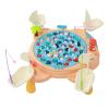 Saluaqui Magnetic Fishing Game Table with Rotating Function and Lights Music | Large Size High Feet Design for Kids | Interactive ParentChild Fishing Toy Set view 4