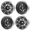 4Pcs 1.0inch Aluminum Beadlock Wheel Rims Compatible with 1/18 1/24 Scale RC Car Models Upgrade Parts Fits SCX24 and Similar Off Road Vehicles(Type 1 Black) view 1