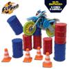 Flip Pro Stunt Park Ramp Set  Exclusive Limited Edition Bike, Customizable Parts, 4 Ramps, 16-Piece Kit for Ultimate Stunt Action  Includes Tools, Extra Wheels, Barrels & Cones  Ages 5+ view 4