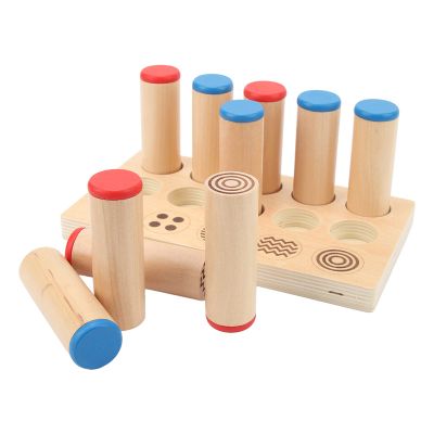 Wooden Sound Cylinders Toy Sensory Integration Training Educational Sound Stick Set