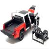 2023 TRD 4x4 Pickup Truck White and Red with Black and Gray Stripes with Sunroof and Wheel Rack Limited Edition to 2400 Pieces Worldwide 1/24 Diecast Model Car H08555-MJS03 view 2
