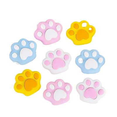 12pcs Cute Paw Print Erasers,Student Stationery, School Supplies (Blue,Pink,White,Yellow, Style)