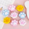 12pcs Cute Paw Print Erasers,Student Stationery, School Supplies (Yellow, Pink,White,Blue, Style) view 2