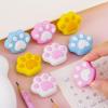 12pcs Cute Paw Print Erasers,Student Stationery, School Supplies (Yellow, Pink,White,Blue, Style) view 3