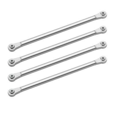 1/8 Scale RC Car Upgrade Parts Metal Upper and Lower Chassis Link Set Compatible with 4WD Solid Axle Vehicles Similar to LMT(4pcs Upper Silver)