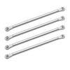 1/8 Scale RC Car Upgrade Parts Metal Upper and Lower Chassis Link Set Compatible with 4WD Solid Axle Vehicles Similar to LMT(4pcs Upper Silver) view 1