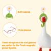 6 Sets 7in Mini Desk Goose Outfits, Mini Knitting Hat with Glasses Cute Adjustable Small Porch Goose Headwear Accessories for Magnetic Geese Statue view 4