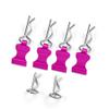 4Pcs Metal R Type RC Car Body Clips with Tab Compatible with 1 10 1 12 Scale Remote Control Car Model Parts(Rose Red 4Pcs) view 1