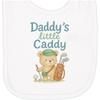 inktastic Daddy's Little Caddy Bear Golf Newborn Bib White 46c17 view 1