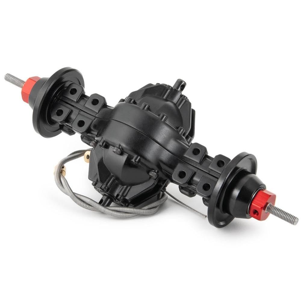 1/14 RC Trailer Metal Differential Gear Front Rear Axle Upgrade Parts Compatible with Common RC Models(Rear)