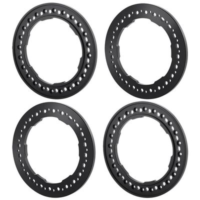 4Pcs 2.9inch Metal Wheel Rings Compatible with 1 6 Scale RC Cars Like SCX6 AXI05000 AXI05001 Trail Honcho Upgrade Parts(A Black)