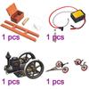 MechPuConToy Hit and Miss Engine Kit That Runs, HM-01 KIT Engine Model + Metal 4-SWheel Steering Flatbed Transport Cart + Accessory Triad + (CDI Igniter + Spark Plug) Kit view 2