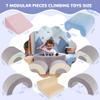 Bumnana Toddler Climbing Toys Indoor, 7Piece Soft Foam Play Set for Toddlers 13, Foam Climbing Blocks with Slide, Stairs & Ball Pit, Crawl and Climb Activity Gym, Lightweight & Washable Kids Gift view 2