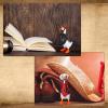 4 Set Mini Desk Goose Outfits, Desktop Cowboy Hat and Scarf 7 Inches Small Goose Costume Statue Clothes Accessories for Desk Decorations view 3