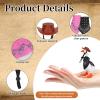 4 Set Mini Desk Goose Outfits, Desktop Cowboy Hat and Scarf 7 Inches Small Goose Costume Statue Clothes Accessories for Desk Decorations view 4