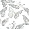 12 PCS Butterfly Cupcake Toppers, Silver Butterflies Cupcake Decorations for Girls/Women Birthday Party Wedding Cupcake Decoration Supplies view 1