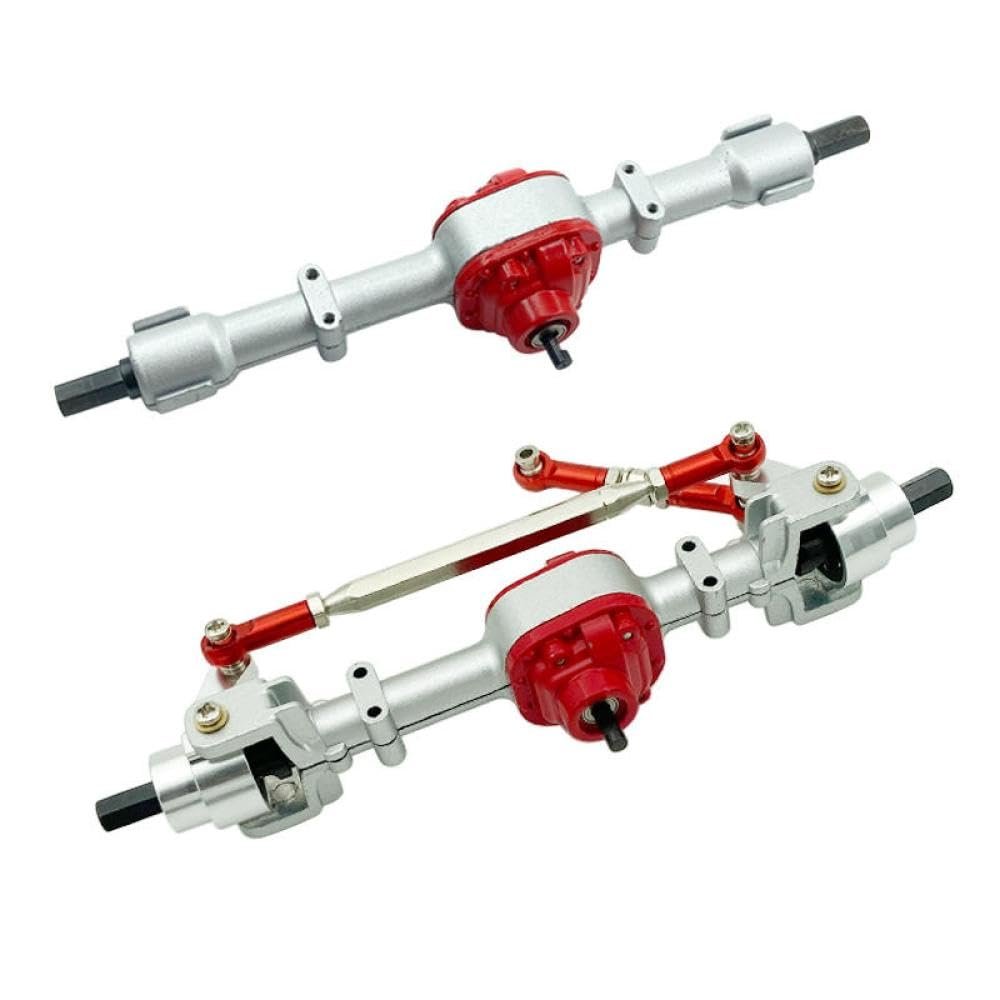 1/12 RC Car Metal Front and Rear Axle Parts D96 MN98 MN99S MN45 Compatible with Various 1 12 Scale RC Models(Silver B)