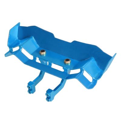 For MJX 14209 14210 1412A 14210 1/14 Aluminum Alloy Tail Wing Car Spoilers RC Car Metal Upgraded Parts Accessories Replacement Use RC Upgrade Parts(Blue)