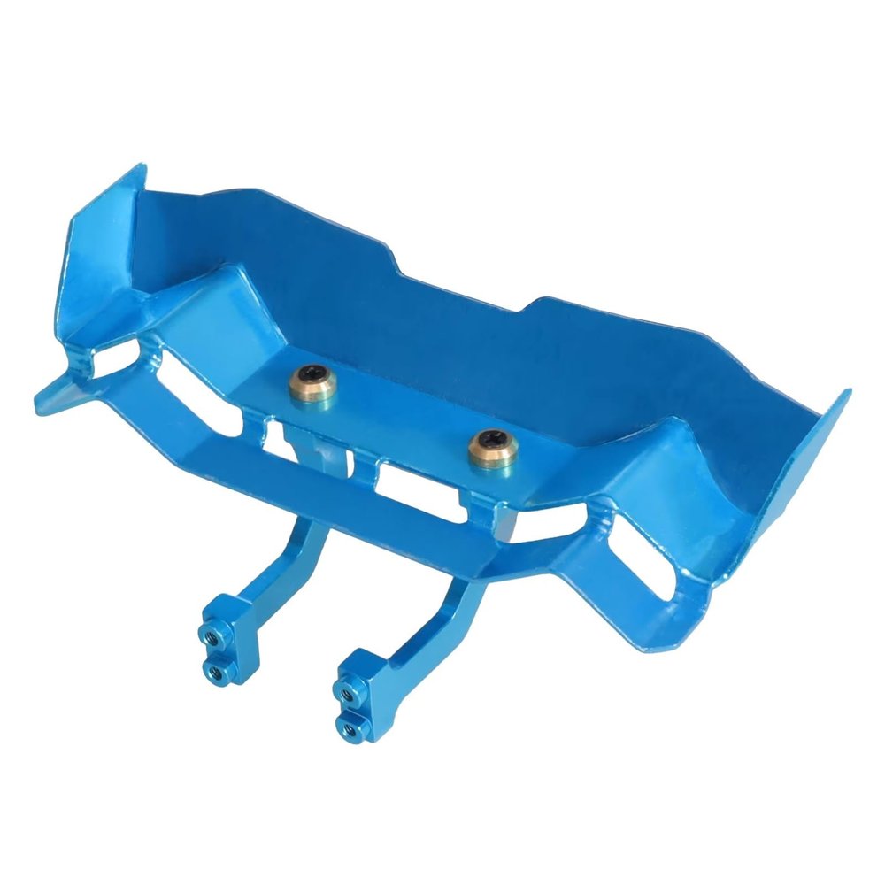 For MJX 14209 14210 1412A 14210 1/14 Aluminum Alloy Tail Wing Car Spoilers RC Car Metal Upgraded Parts Accessories Replacement Use RC Upgrade Parts(Blue)