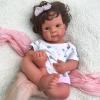 19 inch Open Mouth Full Body Silicone Baby Dolls with Hair, Lifelike Soft Reborn Baby Doll Girl Anatomically Correct Newborn Babies view 3