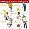 Siwuoke Kids Cleaning Toy Set, Educational Pretend Play Cart with 29 Pcs, Detachable Housekeeping Tools for Toddlers view 3