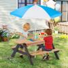 SoliWood Kids 3 in 1 Convertitable Sand and Water Table with Umbrella, Picnic Table for Outdoor Backyard Patio Play view 2