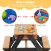 SoliWood Kids 3 in 1 Convertitable Sand and Water Table with Umbrella, Picnic Table for Outdoor Backyard Patio Play view 4