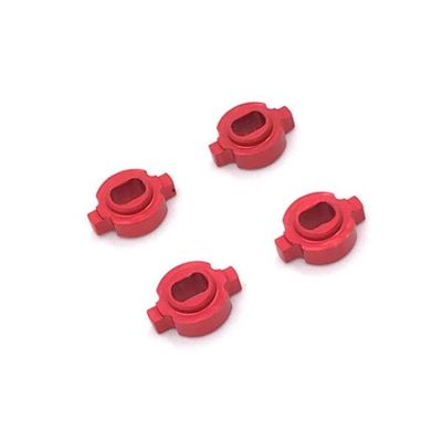 4Pcs Metal Bond Changeover Adapter Compatible with 1 28 Scale RC Car Wheel Hub Conversion Compatible with Zero Z Z MR 03 to AWD Drift Chassis(Red)