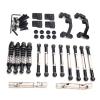 RC Parts For WPL C14 C24 1/16 Metal Tie Rods Drive Shafts Shock Absorbers RC Car Upgrade Replacements Repairs Modifications Accessories(Black) view 1